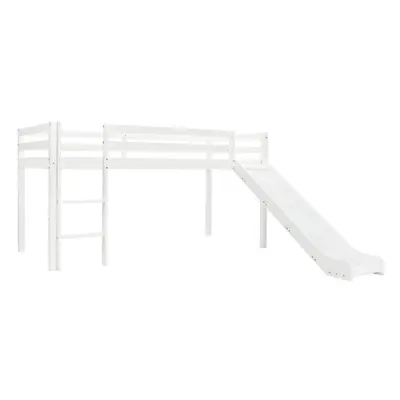 vidaXL Children's Loft Bed Frame with Slide & Ladder Pinewood 97x208cm Cot