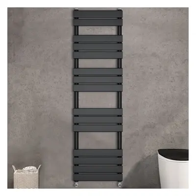 (1600x600mm) WarmeHaus Flat Panel Anthracite Bathroom Heated Towel Rail Ladder Radiator Warmer