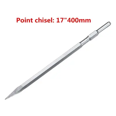 (Point chisel:17*400mm) 17mm SDS Plus Chisel Flat/Point/U Type For Electric Hammer Drill Jackham