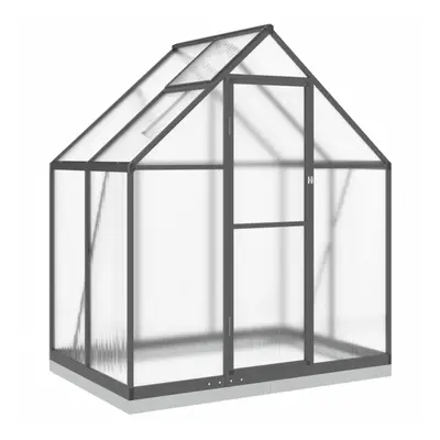 vidaXL Greenhouse with Base Frame Walk in Grow House Anthracite Aluminium