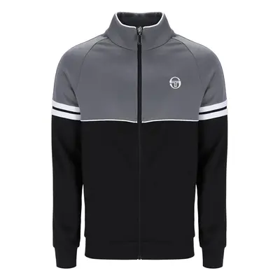 (QUIET SHADE/BLACK, LARGE) Sergio Tacchini Men's Full Zip Track Top Jacket