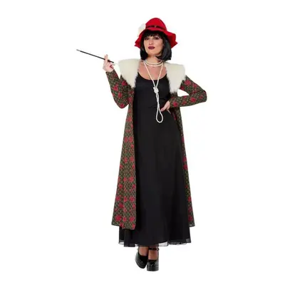 (Medium) 20s Gangsters Mol Costume Black Womens