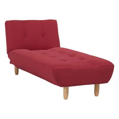 Fabric Chaise Lounge Red ALSTEN