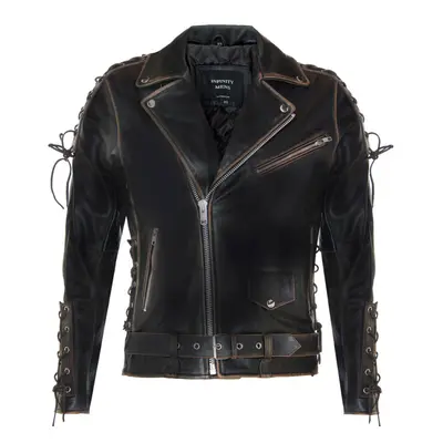 (5XL) Mens LIVE TO RIDE Embossed EAGLE Leather Jacket