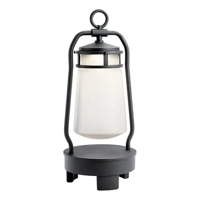 Outdoor IP44 Integrated LED Bluetooth Lantern Textured Black LED 3W d01748