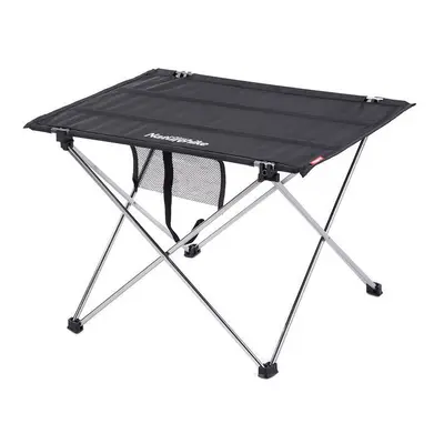 (Black, S) Ultralight Aluminum Alloy Portable Folding Picnic Table