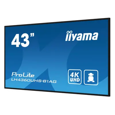 iiyama ProLite LH4360UHS-B1AG 43" Class (42.5" viewable) LED-backlit LCD display - 4K - for digi