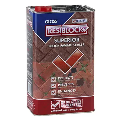 Resiblock Superior Original Block Paving Sealer, Gloss, Litre