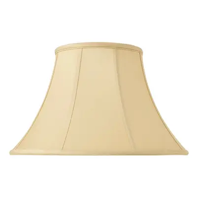 16" Inch Luxury Bowed Tapered Lamp Shade Traditional Honey Silk Fabric & White