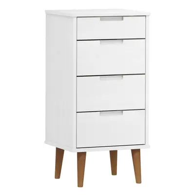 (white) vidaXL Solid Wood Pine Drawer Cabinet MOLDE File Drawer Chest Multi Colours