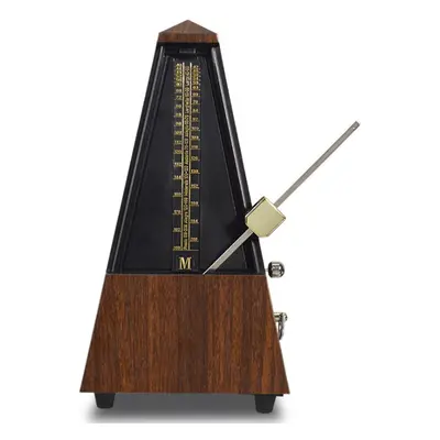 (Brown) Custom Metronome Mechanic Music Timer Teak For Piano Guitar Violin Xmas Gift