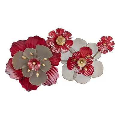 Wall DÃ©cor Flowers Red SCANDIUM