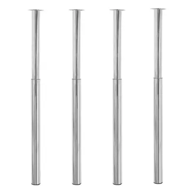 vidaXL 4x Telescopic Table Legs Chrome 710mm-1100mm Adjustable Breakfast Bar