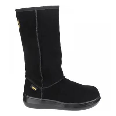 (8 (Adults')) Sugardaddy | Black | Ladies Pull-On Winter Mid-Calf Boots