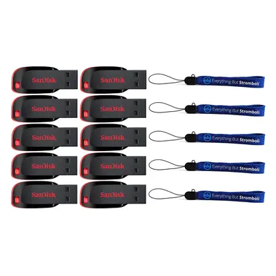 SanDisk Cruzer Blade 128GB (10 Pack Bundle) USB 2.0 Flash Drive Jump Drive Pen USB Drive (SDCZ50