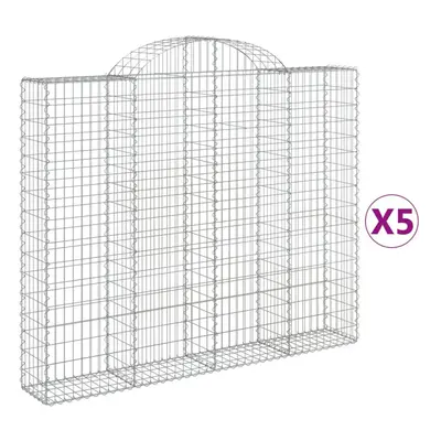 (200 x x 160/180 cm/ pcs) vidaXL Arched Gabion Basket Stone Basket Gabion Retaining Wall Galvani