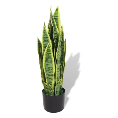 vidaXL Artificial Sansevieria Plant with Pot cm Green