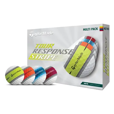 TaylorMade Golf Tour Response Stripe Ball Multi Pack Dozen, White