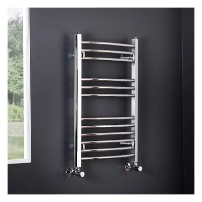 Essentials x 495mm Curved Chrome Heated Towel Rail