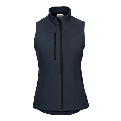 (8 UK, French Navy) Russell Womens/Ladies Softshell Gilet