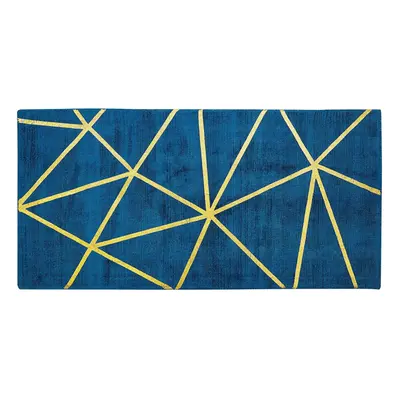 Viscose Rug x cm Blue HAVZA