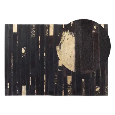 Cowhide Area Rug x cm Brown ARTVIN