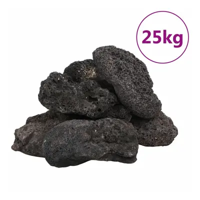 vidaXL Volcanic Rocks Lava Accent Rocks Volcanic Lava Stones Beads kg Black