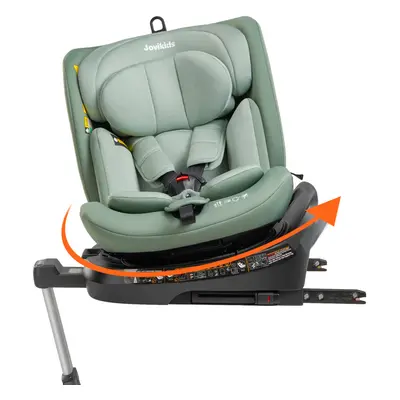 (i-Size/ECE R129/ E4, 40-150cm, Green) Jovikids Car Seat with isofix years Group 0/1+2+3