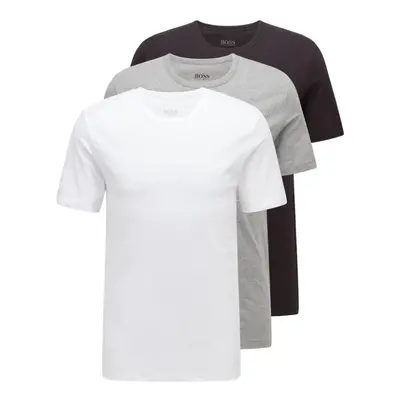 (XL) Hugo Boss Pack Regular Fit Cotton T-Shirts - White / Black / Grey