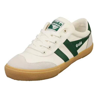 (4) Gola Badminton Womens Casual Trainers in Off White Green