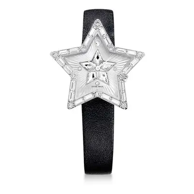 Symbolica Swiss Made Leather White Stainless Steel Star Watch