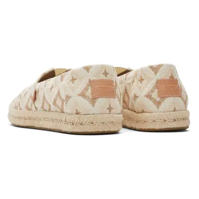 (White, (Adults')) TOMS Alpargata Rope 2.0 Polyester Women's Natural Geo Espadrilles