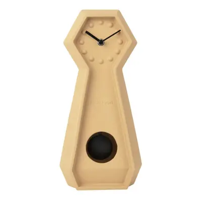 Karlsson Ceramic Genuine Pendulum Table Clock - Latte brown