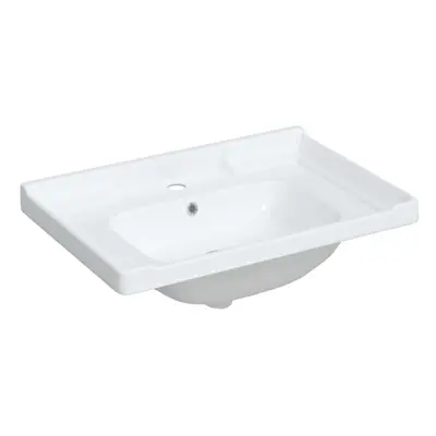 (71 x x cm) vidaXL Bathroom Sink Toilet Basin Sink Wash Basin White Rectangular Ceramic