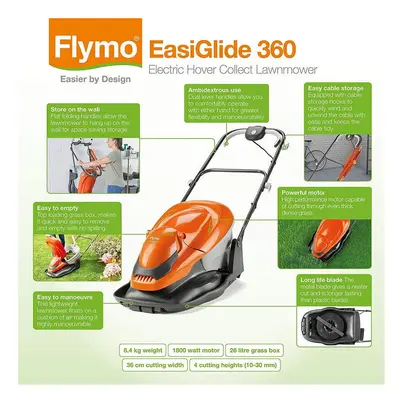 Flymo Easi Glide Lawnmower - 36cm Cutting Width