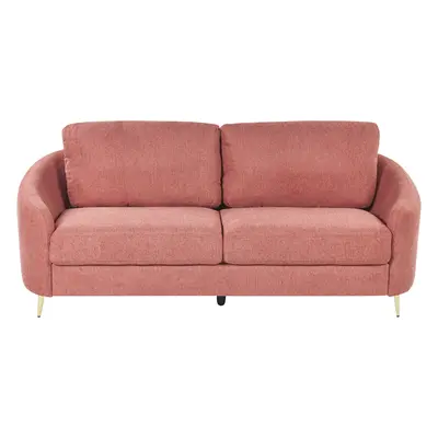 3 Seater Fabric Sofa Pink TROSA