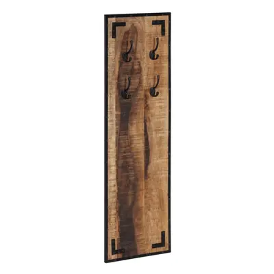 vidaXL Coat Rack Wall Mounted Coat Hook Wall Hanger Solid Rough Wood Mango