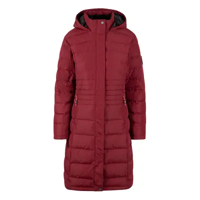 (8, Dark Cherry) Trespass Womans Down Jacket Long Length Bitsy