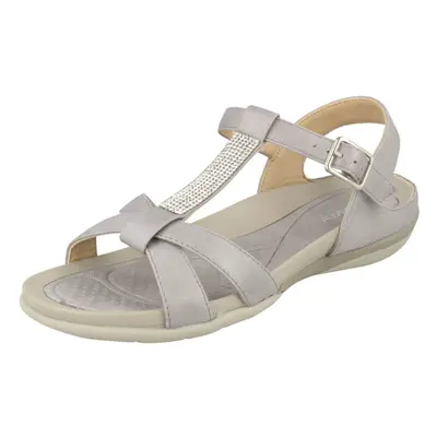 (UK 6, Grey) Ladies Rieker Slingback Sandals V9463