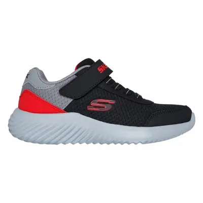 (12.5 (Children's)) Bounder | Black/Red | Children's Classic Riptape Trainers