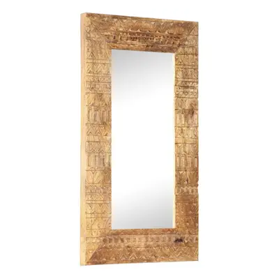 (80 x x cm) vidaXL Hand-Carved Mirror Makeup Vanity Mirror Decoration Solid Mango Wood