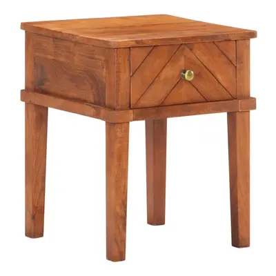 vidaXL Solid Acacia Wood Bedside Cabinet Wooden Nightstand Side Storage Table