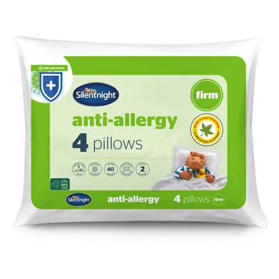 Silentnight Anti Allergy Firm Pillows Pack ? Firm Support Pillows with Fibre Core Ideal for Side