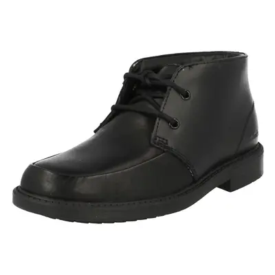 (UK Child, Black) Boys Clarks Smart Boots Deon Top - F Fit