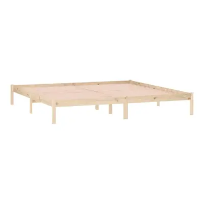 vidaXL King Bed Frame Sturdy Solid Pinewood Rustic Aesthetic Practical Slats for Optimal Support