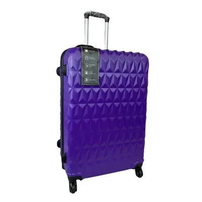 (Purple, Large) Hampton & Stewart Diamond Design HardShel Suitcase