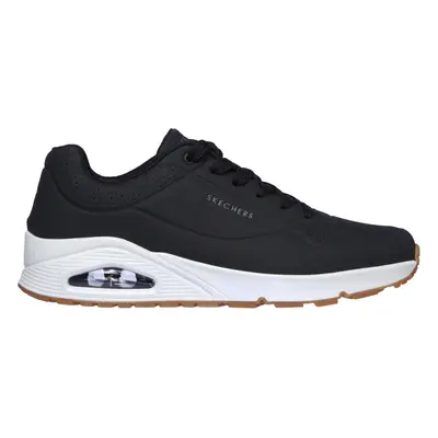 (13 UK, Black/White) Skechers Mens Uno Stand On Air Memory Foam Skech-Air Traniers Sneakers