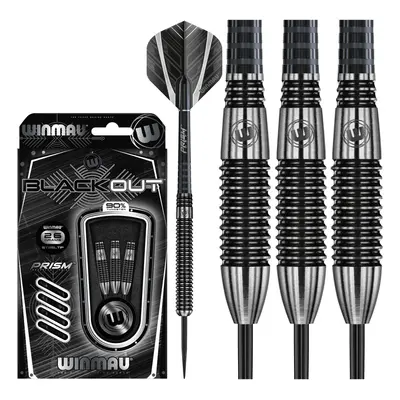 WINMAU Blackout Gram Tungsten Darts Set with Flights and Shafts (Stems)