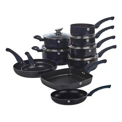 ( Aquamarine) Pc Blaumann Cookware Frying Cooking Grill Pan Pots Saucepan Soft Touch Handle