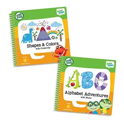 LeapFrog LeapStart Level Preschool Activity Book Bundle with Alphabet Adventures, Shapes and Col